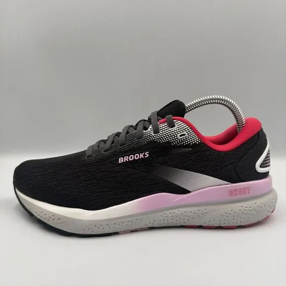 Brooks Ghost 16 Women's Size 9 B Black Red Running Shoes Sneakers 1204071B051 - Picture 3 of 9
